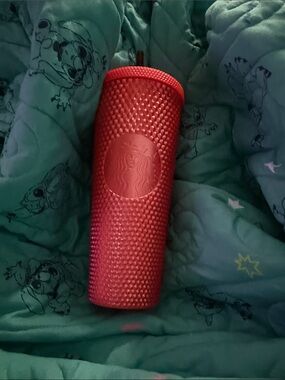 Starbucks Red Studded Cold Cup with Siren Logo